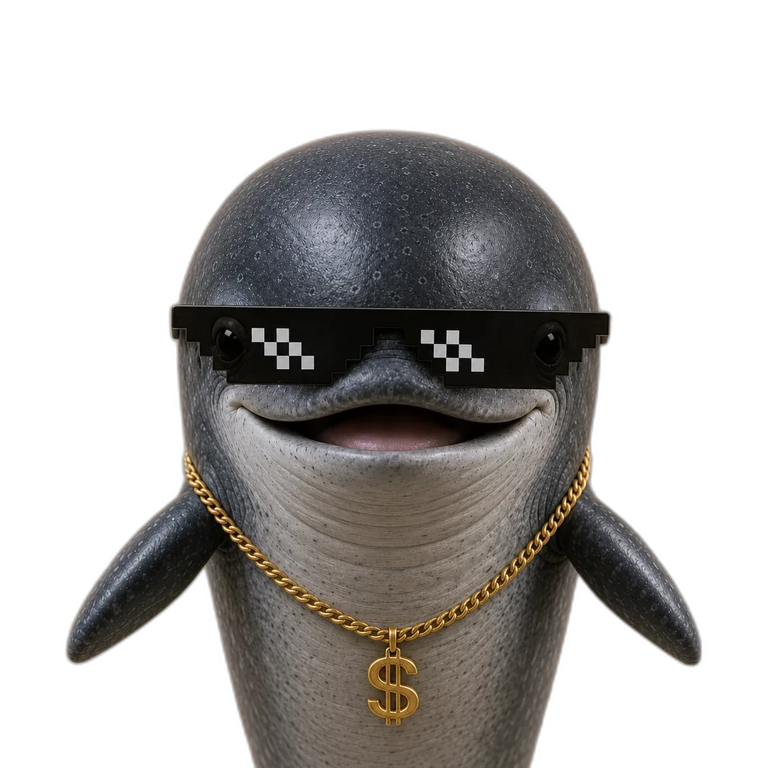 Whaly with pixel sunglasses